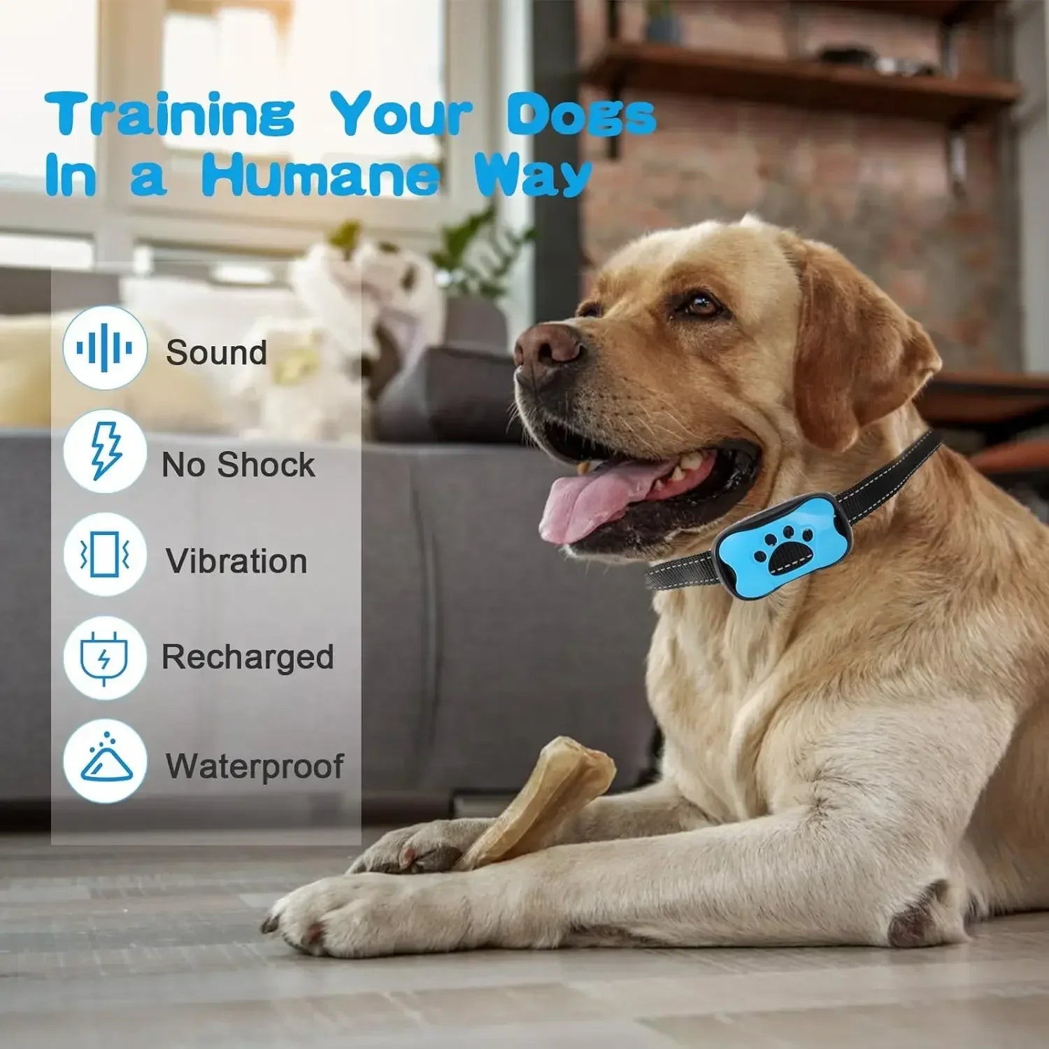 USB Rechargeable Ultrasonic Anti-Bark Dog Collar