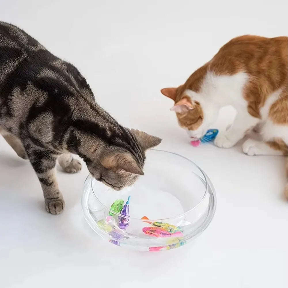 LED Interactive Swimming Robot Fish Toy for Cats