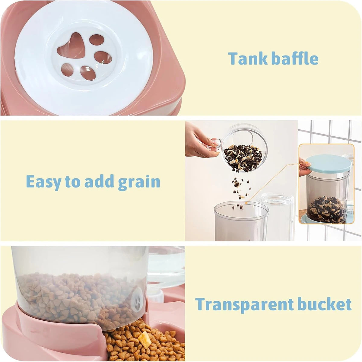 2-in-1 Automatic Pet Feeder & Water Dispenser – Tilted Gravity Design
