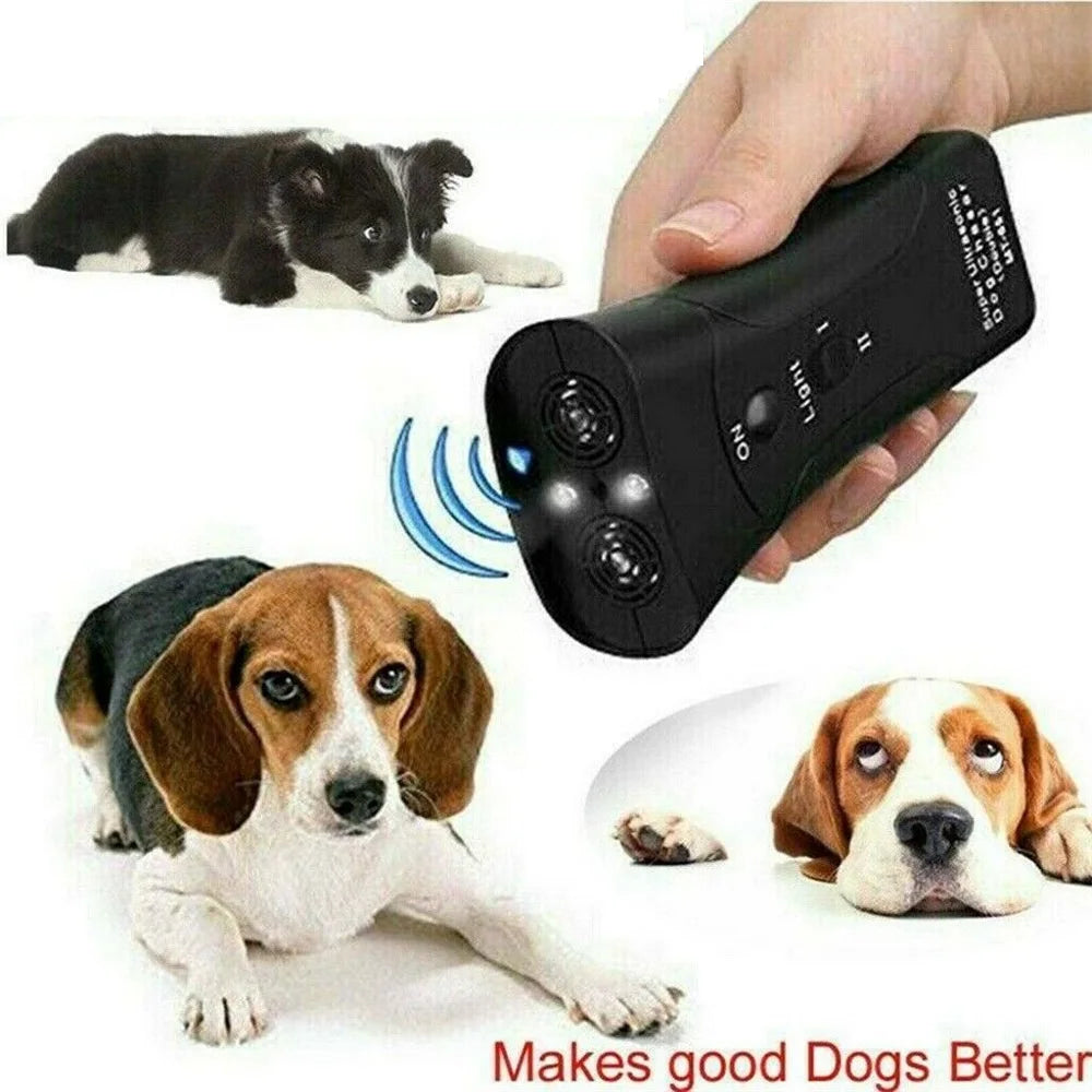 Ultrasonic Dog Training Device – LED & Laser No-Bark Repeller
