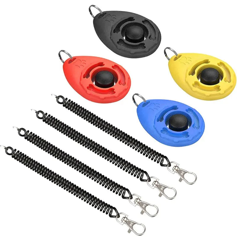 Pet Training Clicker – Adjustable Wrist Strap & Keychain