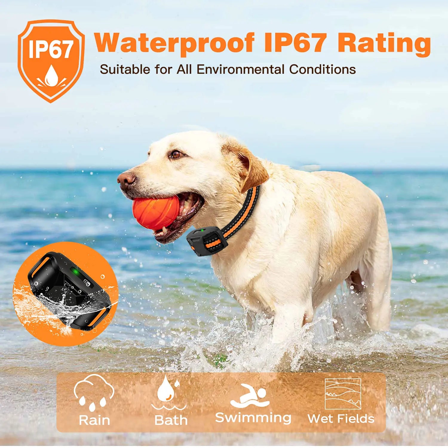3300Ft Waterproof Electric Dog Training Collar