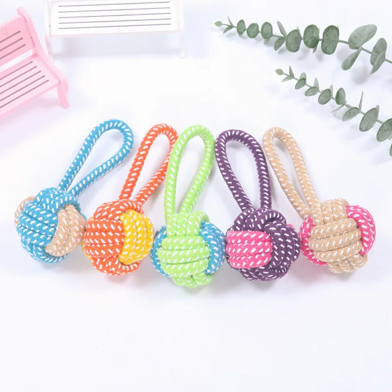 Interactive Dog Rope Toy Set – Chew Balls & Mini Toys for Puppies & Small Dogs