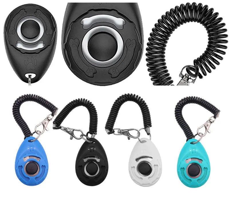 Pet Training Clicker – Adjustable Wrist Strap & Keychain