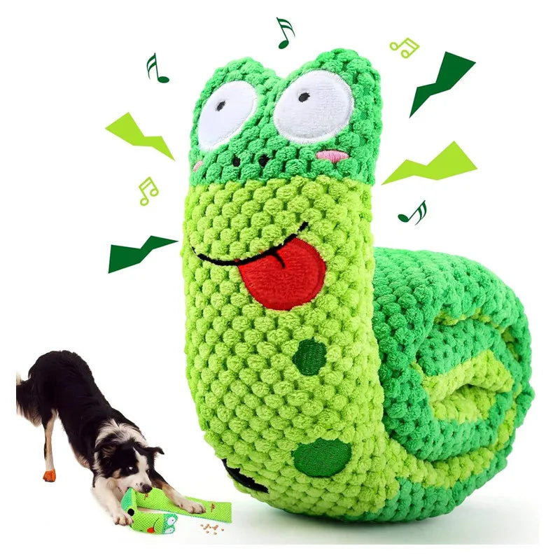 Indestructible Dog Puzzle Feeder with Squeak Toy