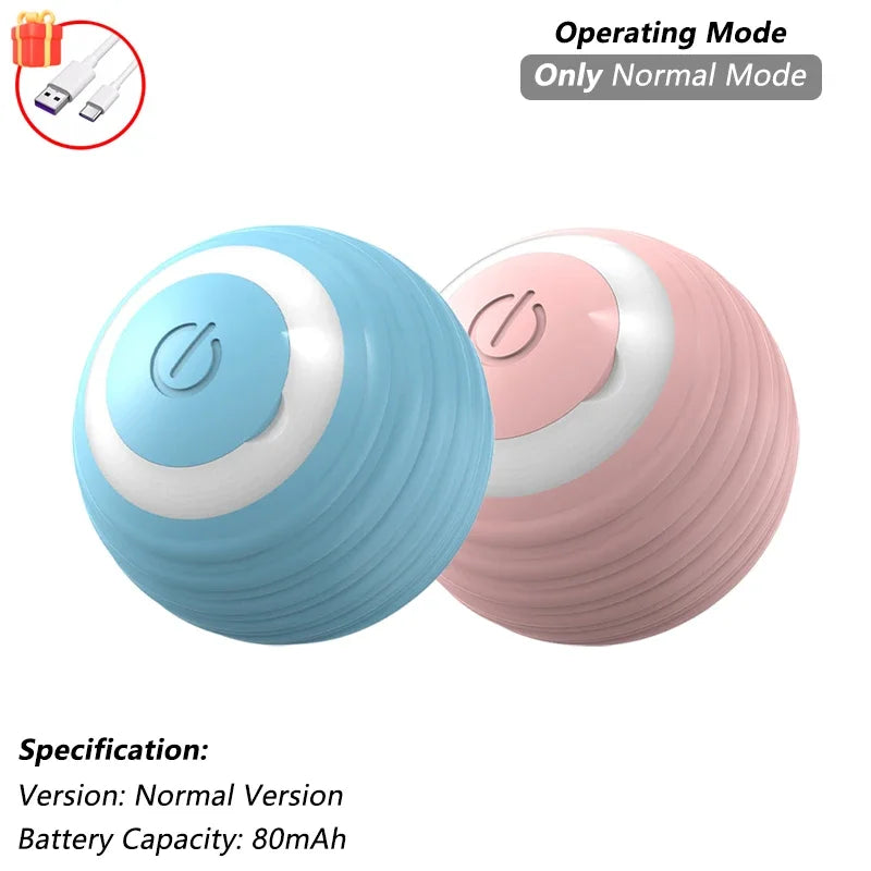 Smart Cat Toy – Rechargeable Rolling Ball with Tail