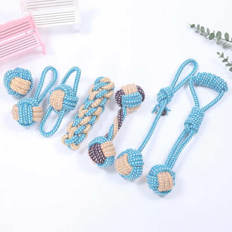 Interactive Dog Rope Toy Set – Chew Balls & Mini Toys for Puppies & Small Dogs
