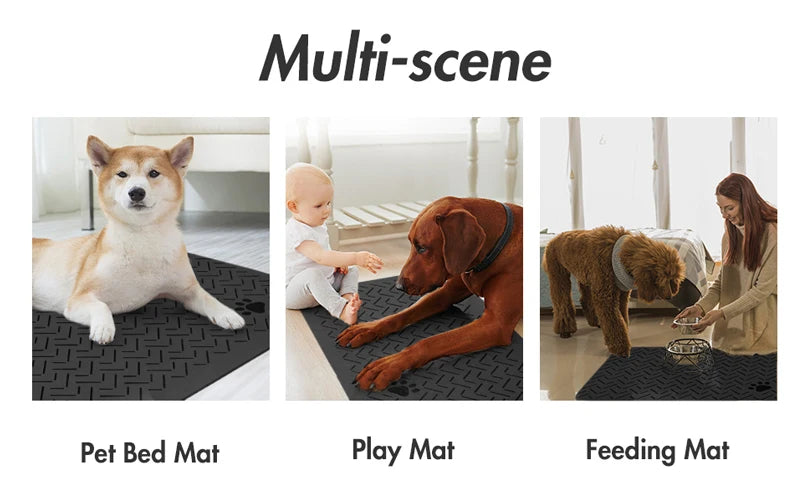 Pet Feeding Mat – Waterproof, Quick-Dry Placemat for Food & Water Bowls