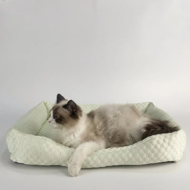 Cooling Plush Pet Bed & Mat for Cats & Dogs