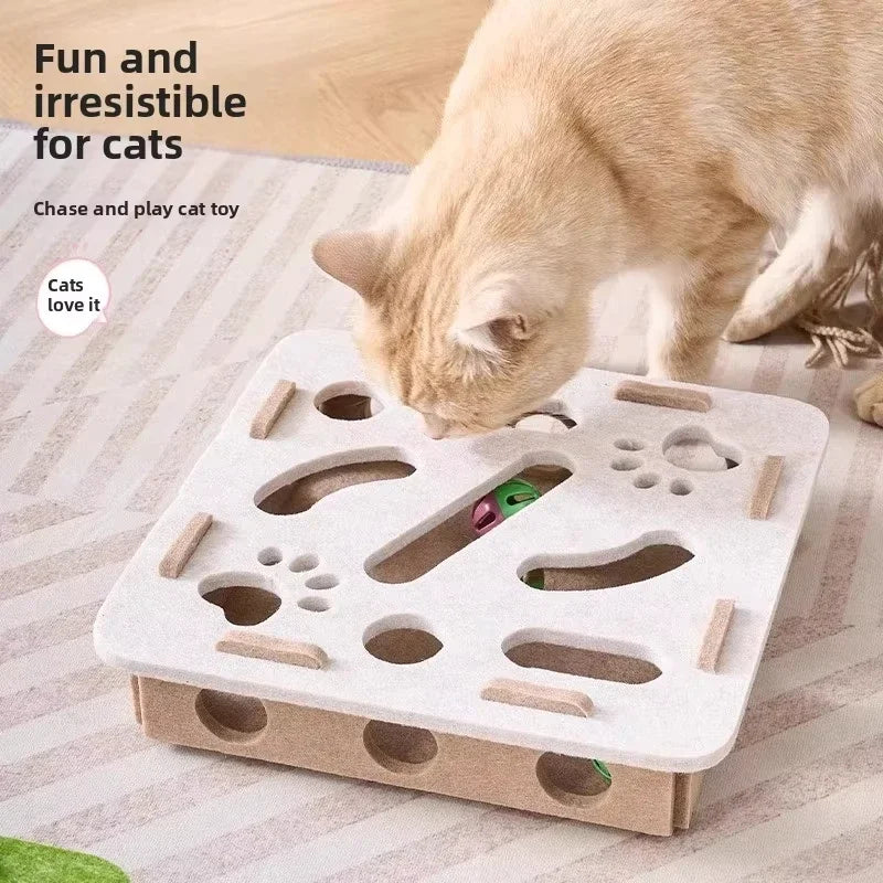 Interactive Sisal Cat Scratching Post with Toys