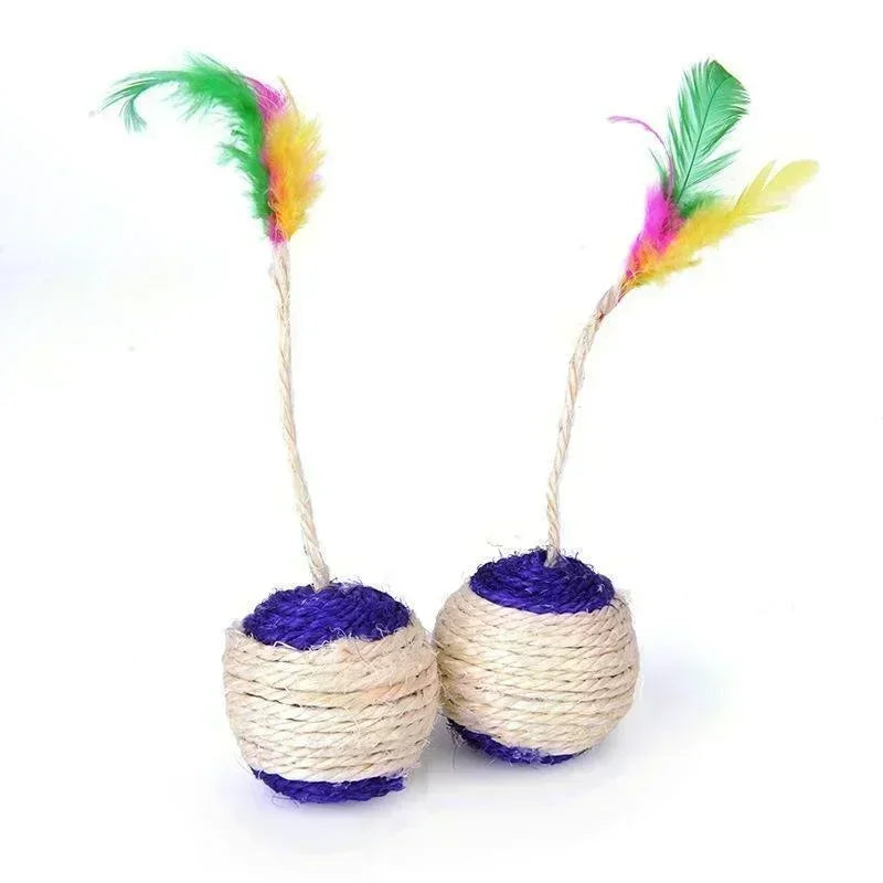 Sisal Scratching Ball Interactive Cat Toy