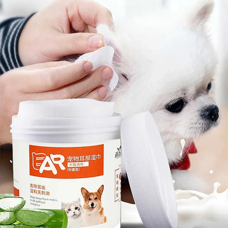 130pcs Pet Eye Cleaning Wipes for Dogs & Cats