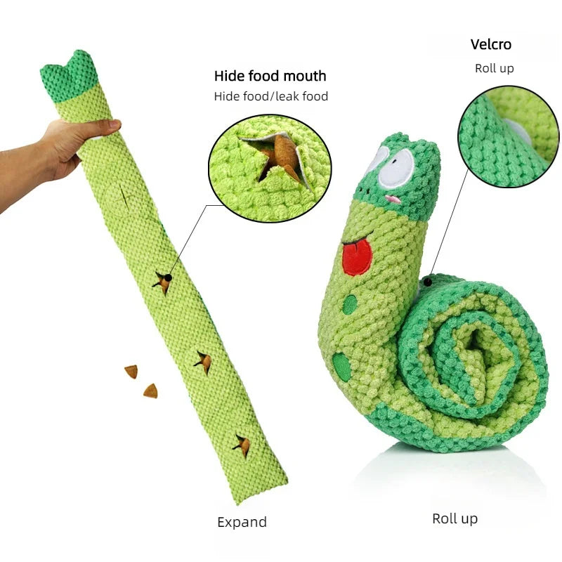Indestructible Dog Puzzle Feeder with Squeak Toy