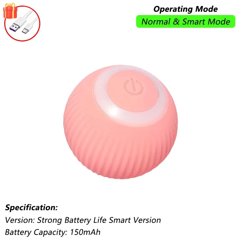 Smart Cat Toy – Rechargeable Rolling Ball with Tail