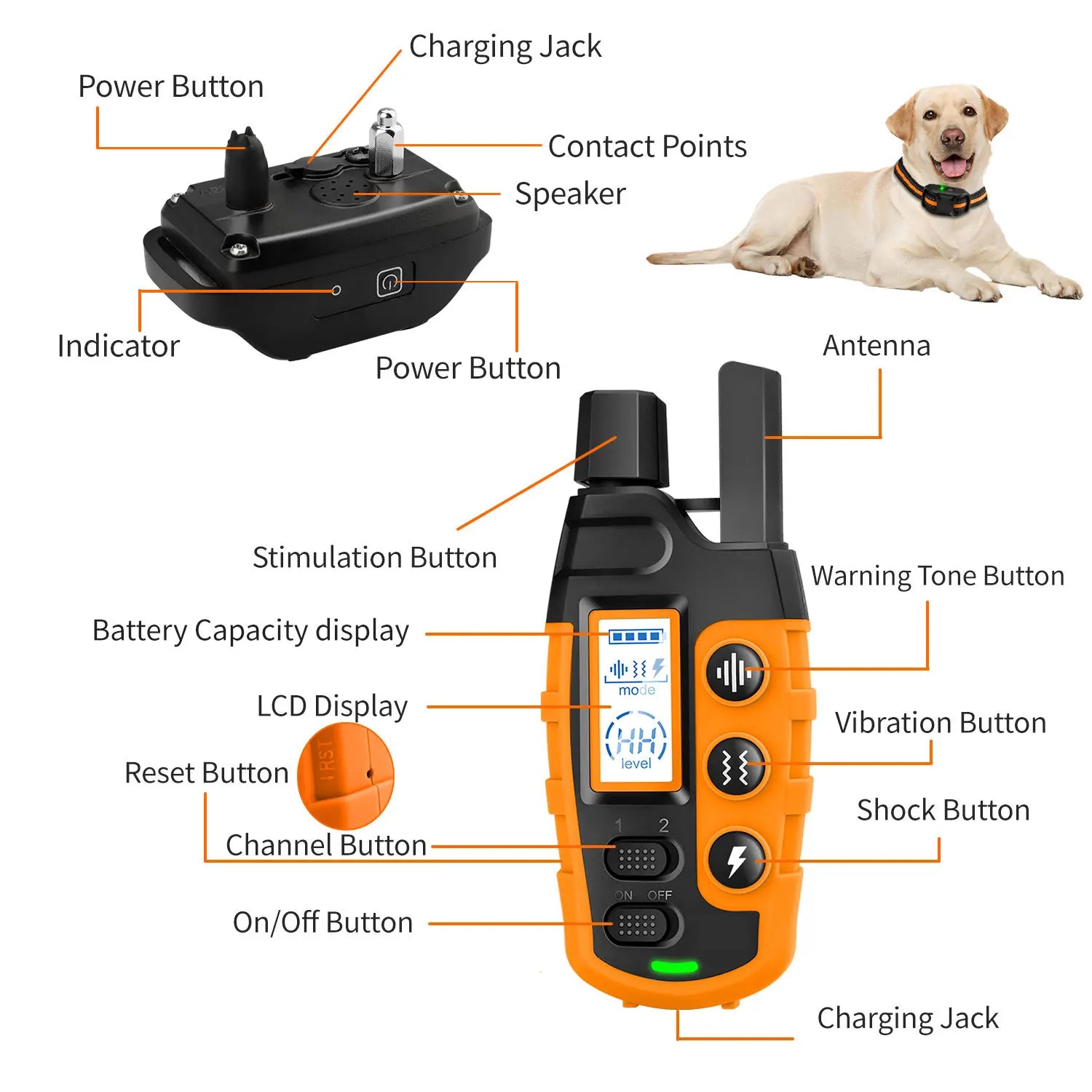 3300Ft Waterproof Electric Dog Training Collar