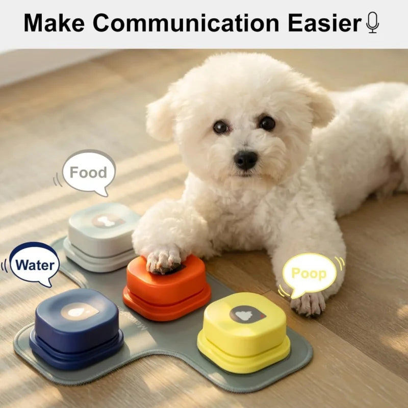 MEWOOFUN Dog Talking Button Toy with Pad