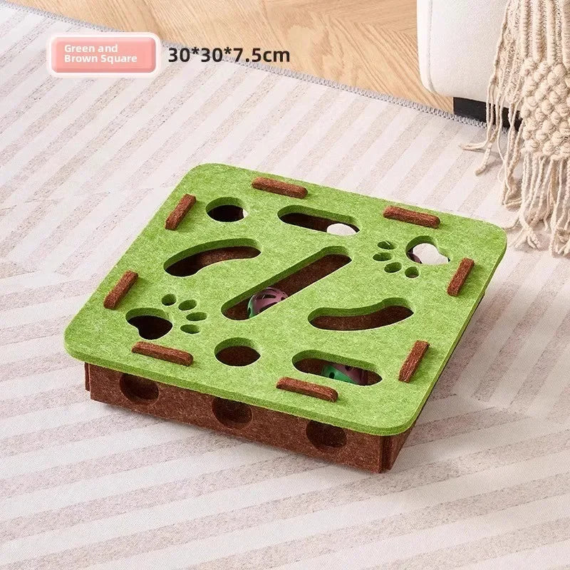 Interactive Sisal Cat Scratching Post with Toys