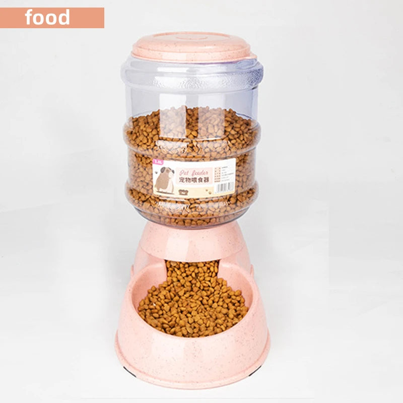 Large Capacity Pet Feeder Bowl Set – Automatic Water Dispenser for Cats & Small Dogs