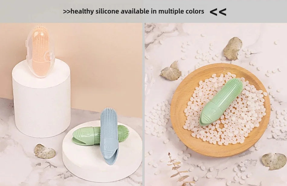 360° Silicone Finger Toothbrush for Dogs & Cats