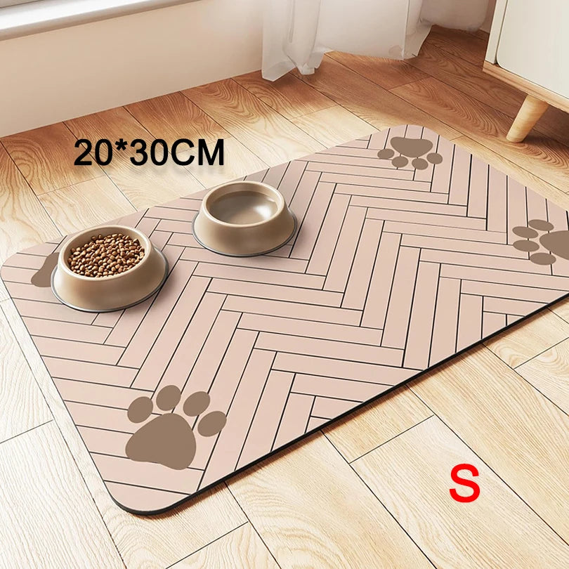 Pet Feeding Mat – Waterproof, Quick-Dry Placemat for Food & Water Bowls