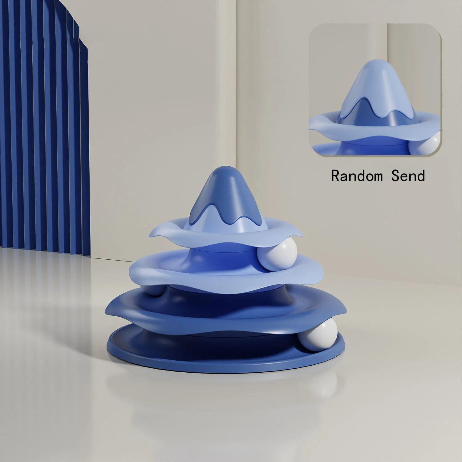 4-Layer Snow Mountain Cat Puzzle Toy