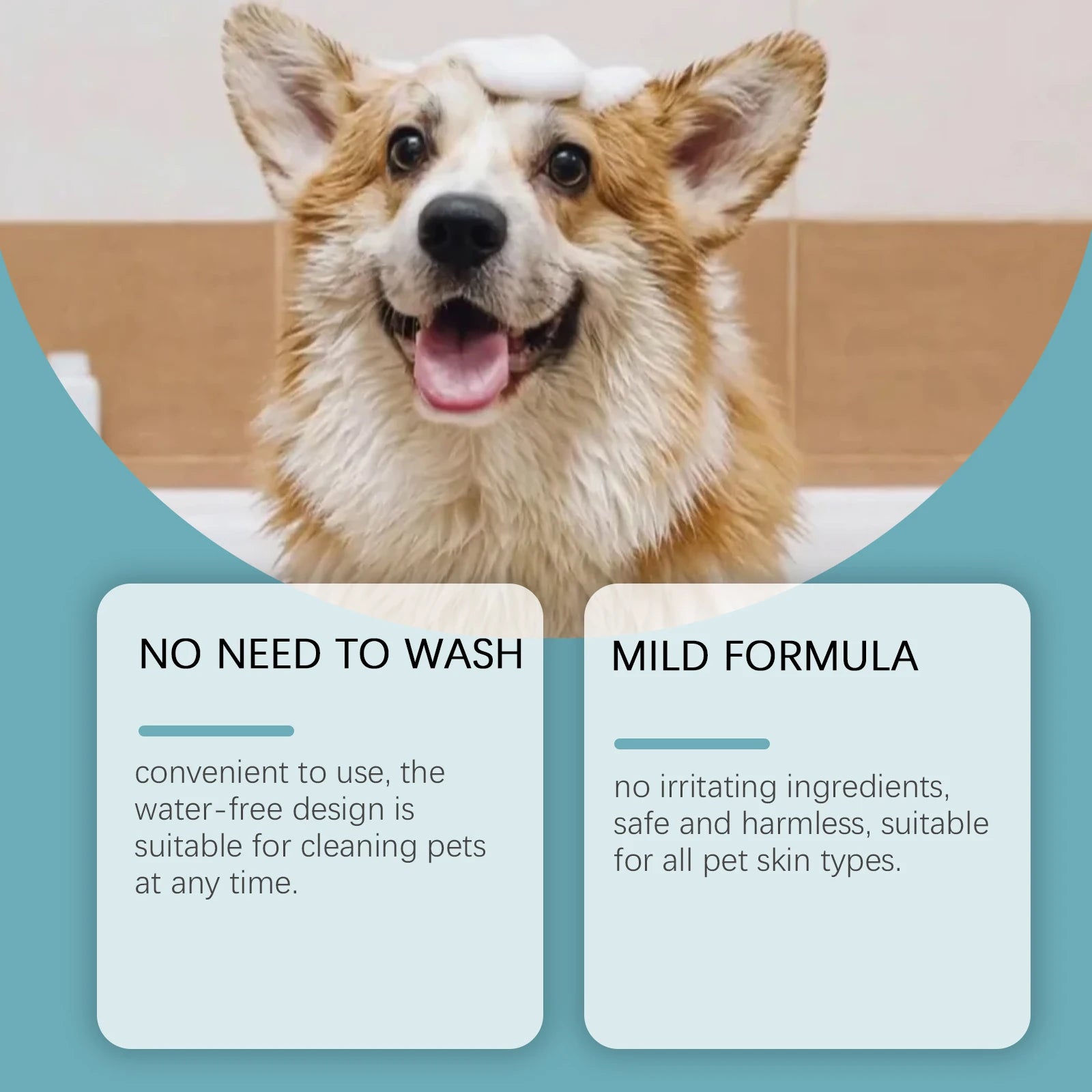 No-Rinse Waterless Pet Cleaning Mousse