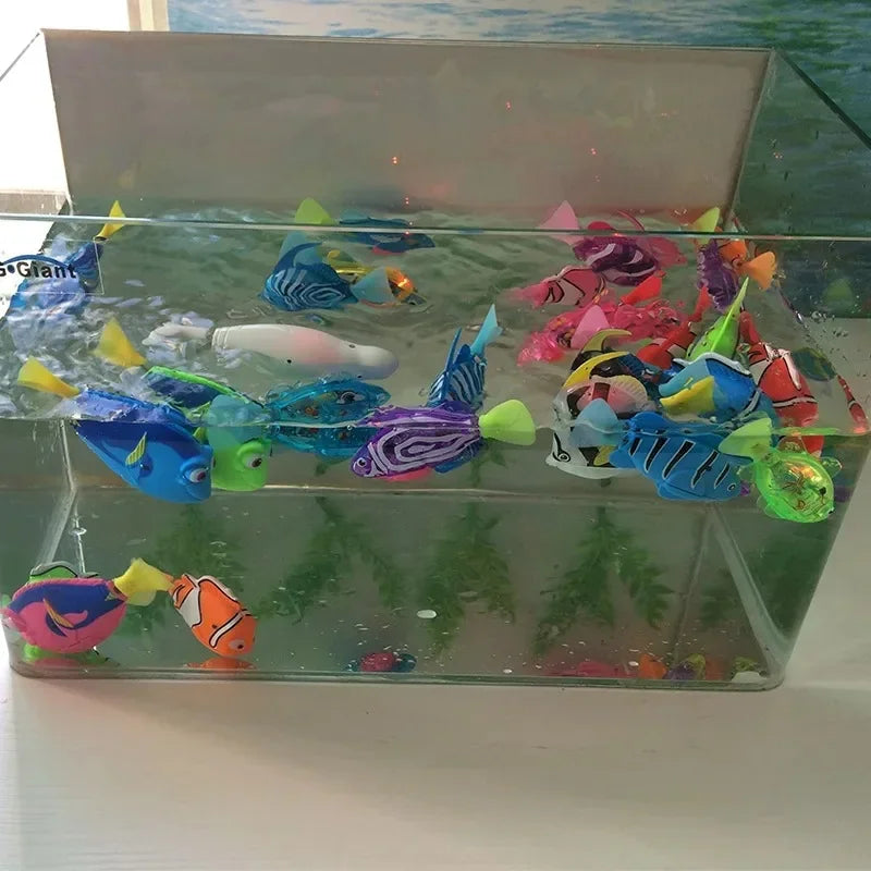 LED Interactive Swimming Robot Fish Toy for Cats