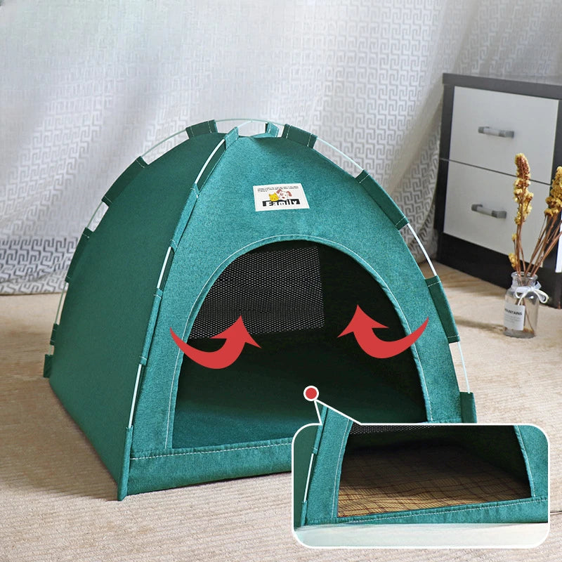 Foldable Four-Seasons Cat & Dog Pet Tent