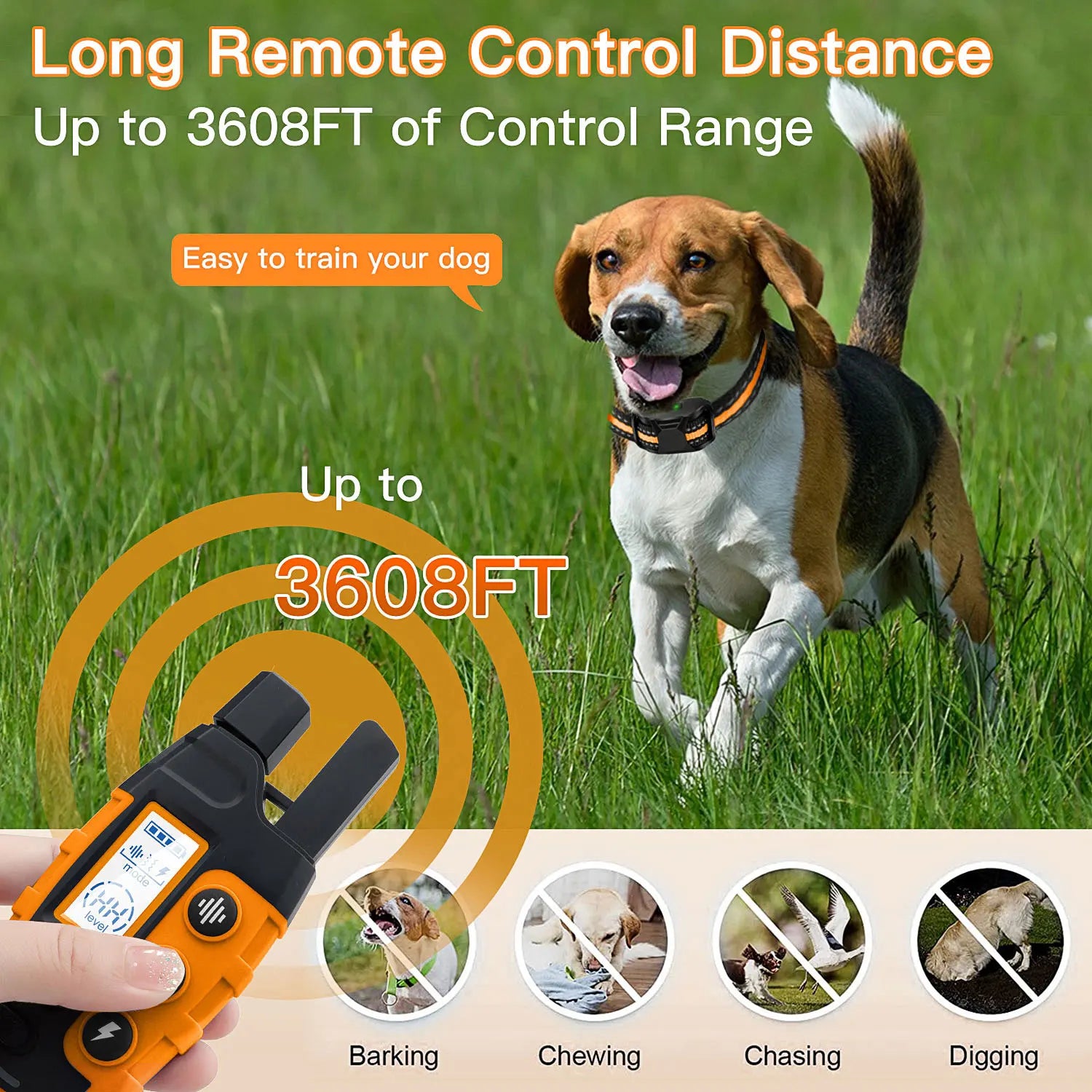 3300Ft Waterproof Electric Dog Training Collar