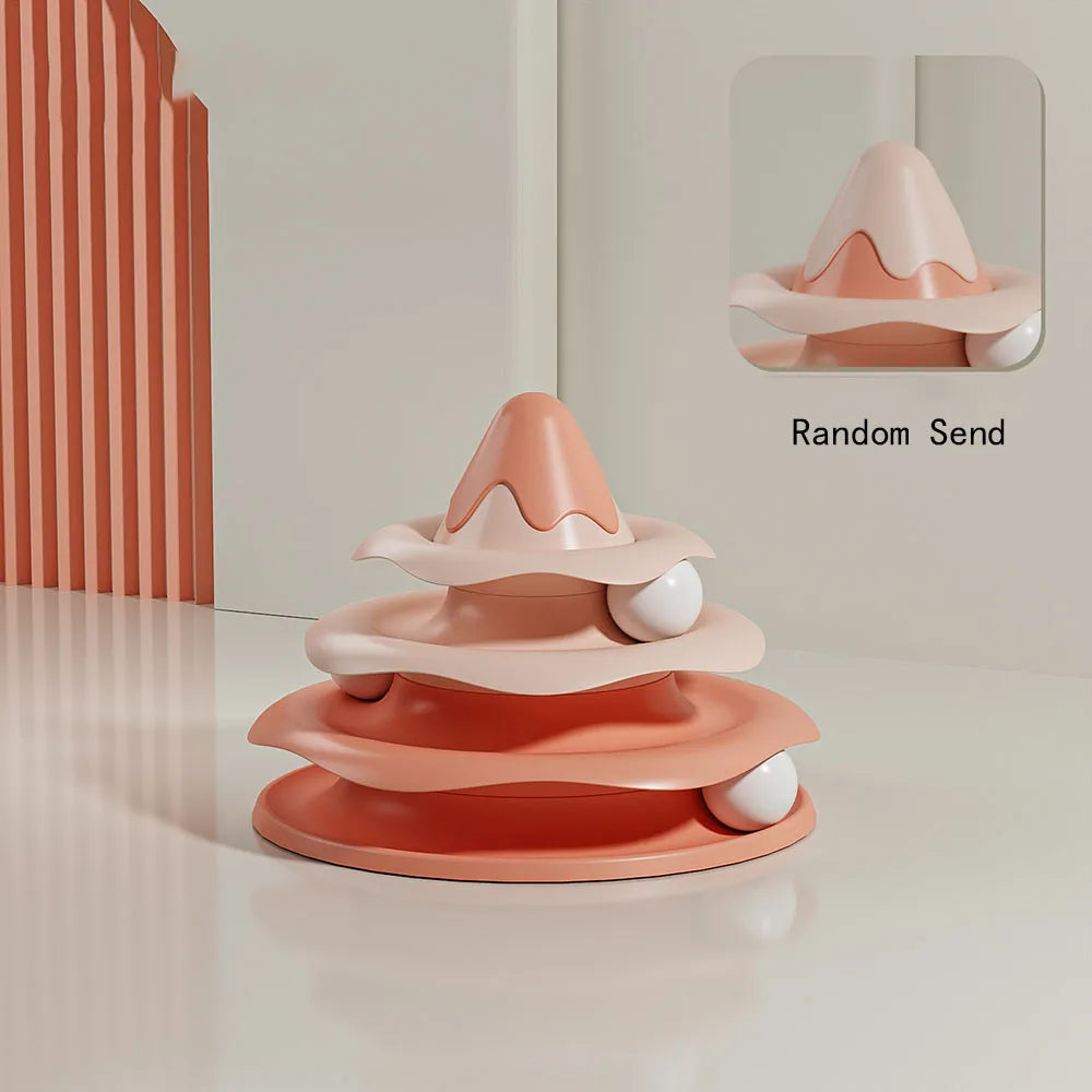4-Layer Snow Mountain Cat Puzzle Toy