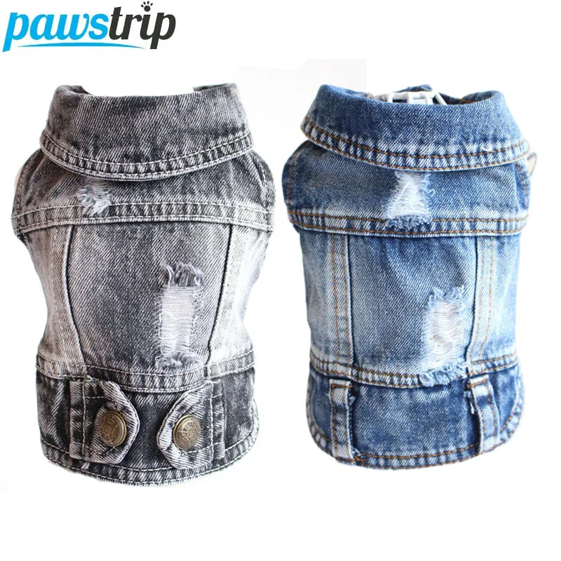 Dog Denim Jacket – Lightweight Jean Coat for Small & Medium Dogs