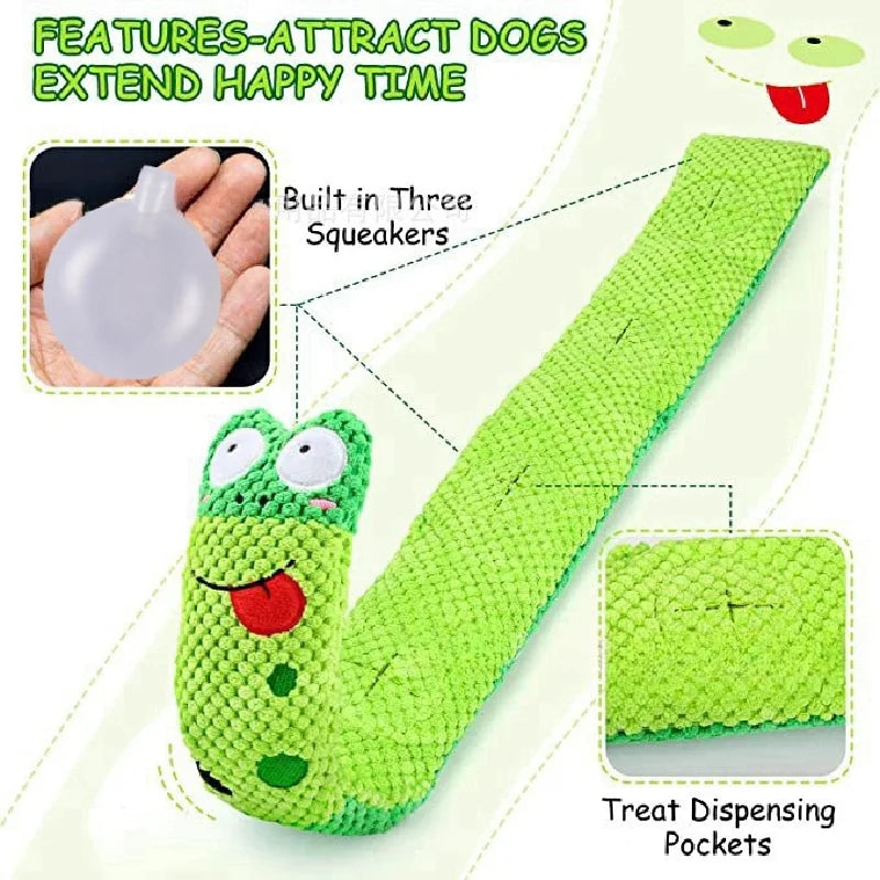 Indestructible Dog Puzzle Feeder with Squeak Toy