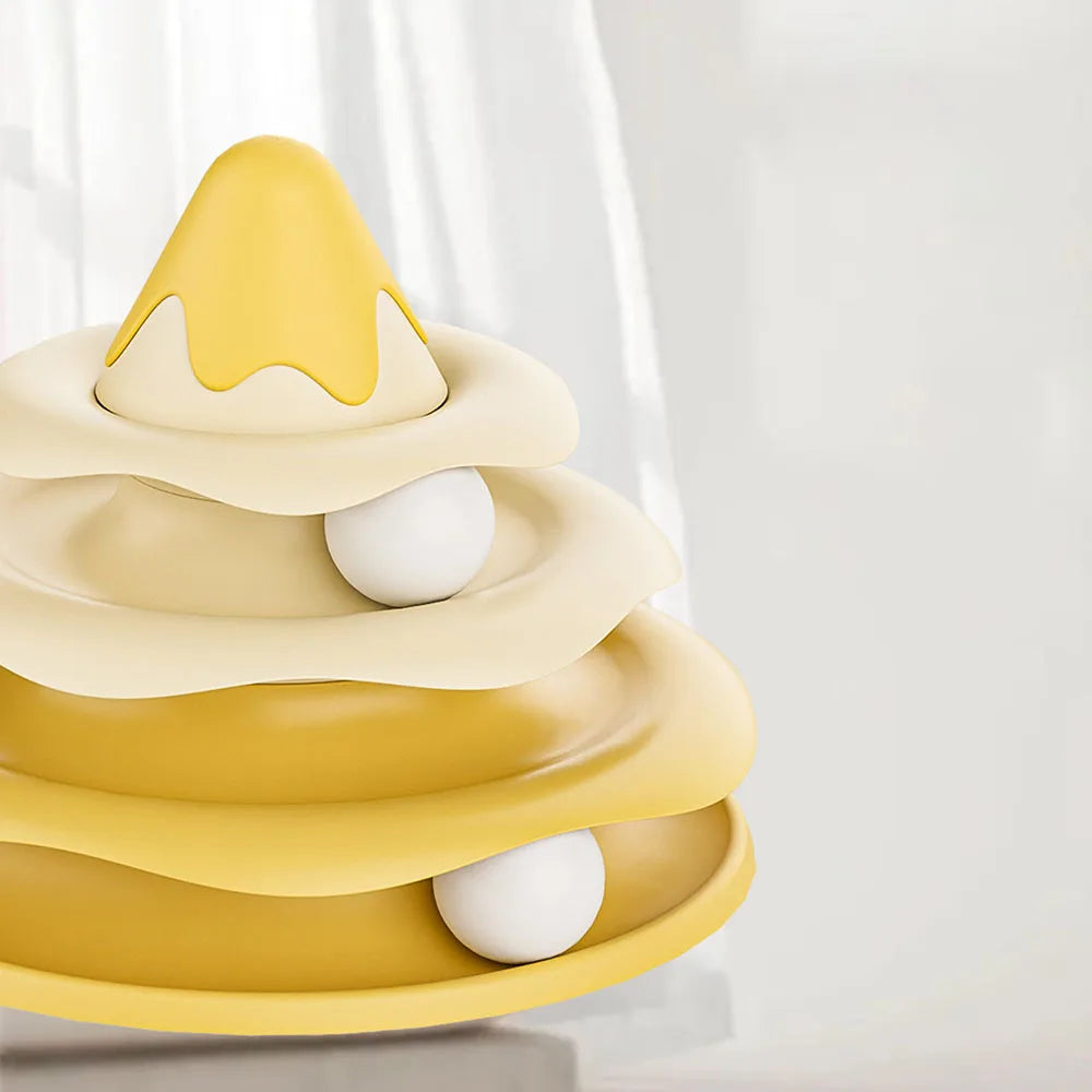 4-Layer Snow Mountain Cat Puzzle Toy