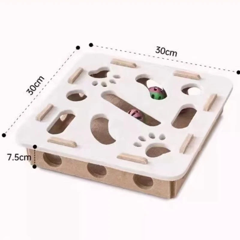 Interactive Sisal Cat Scratching Post with Toys