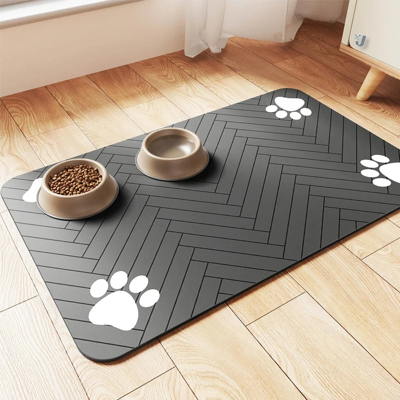 Pet Feeding Mat – Waterproof, Quick-Dry Placemat for Food & Water Bowls