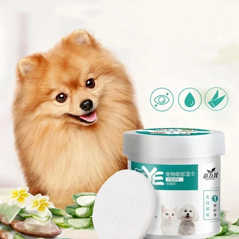 130pcs Pet Eye Cleaning Wipes for Dogs & Cats