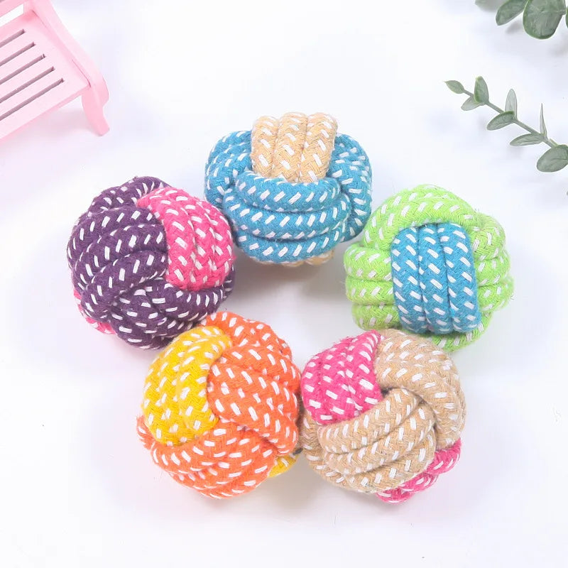 Interactive Dog Rope Toy Set – Chew Balls & Mini Toys for Puppies & Small Dogs