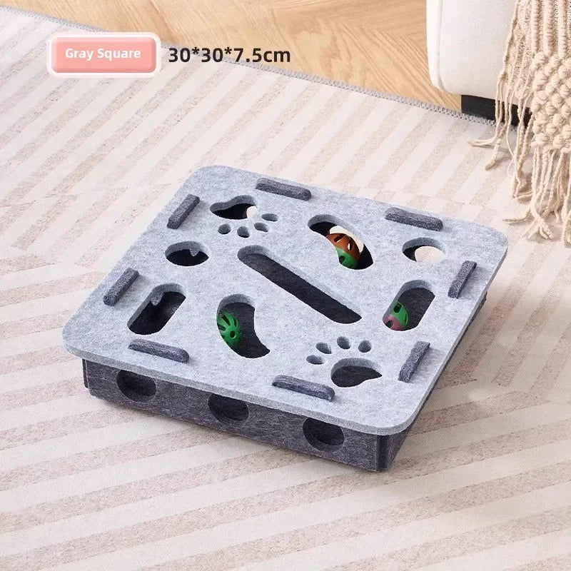 Interactive Sisal Cat Scratching Post with Toys