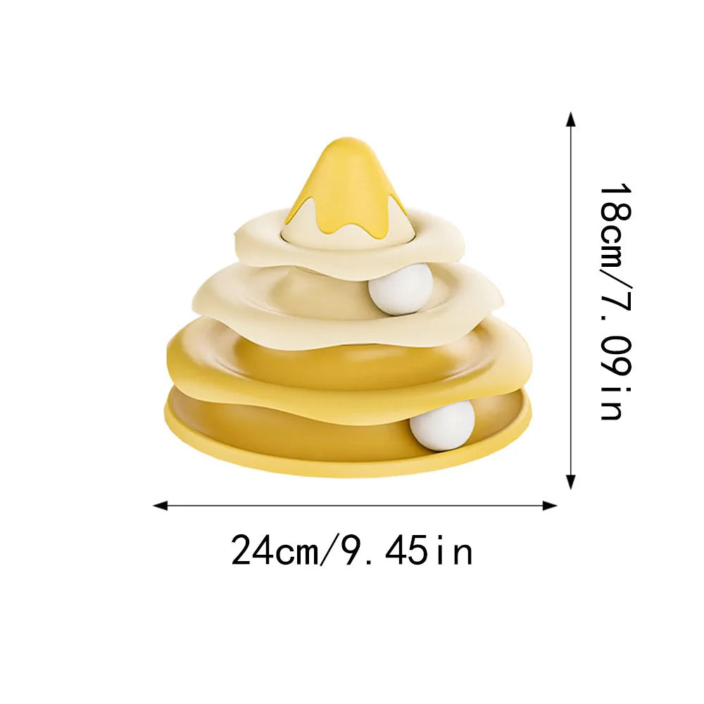 4-Layer Snow Mountain Cat Puzzle Toy