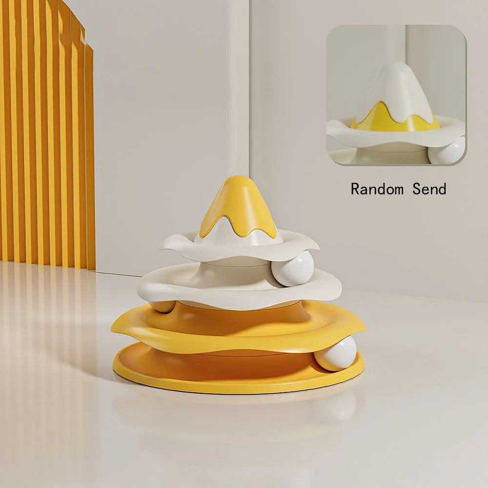 4-Layer Snow Mountain Cat Puzzle Toy